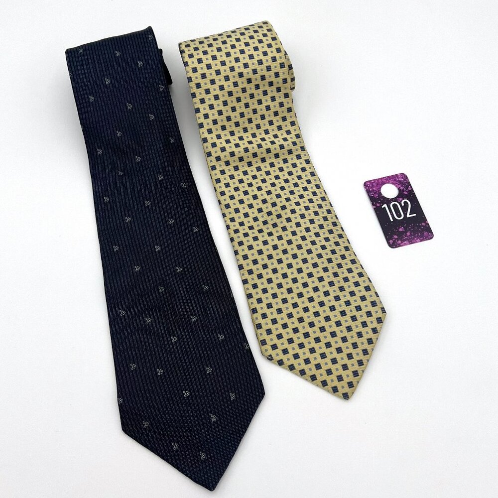 Lot of two designer men's silk ties - DKNY and Tommy Hilfiger